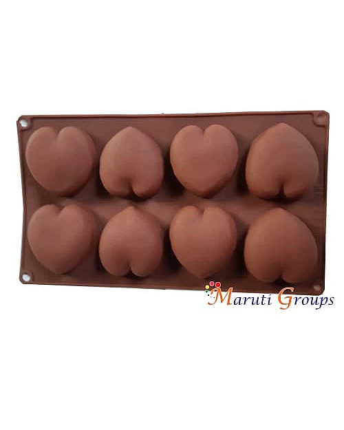 Heart Chocolate Silicone Mold - 8 Cavity 
