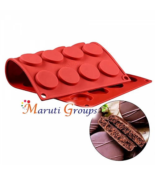 Half Cylinder Chocolate Silicone Mould 29.5cm x 17.4cm x 0.5cm