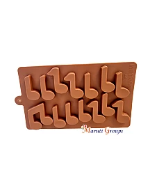 Music Notes Silicone Mould - Size 19.5 x 12 x 1.5 cm