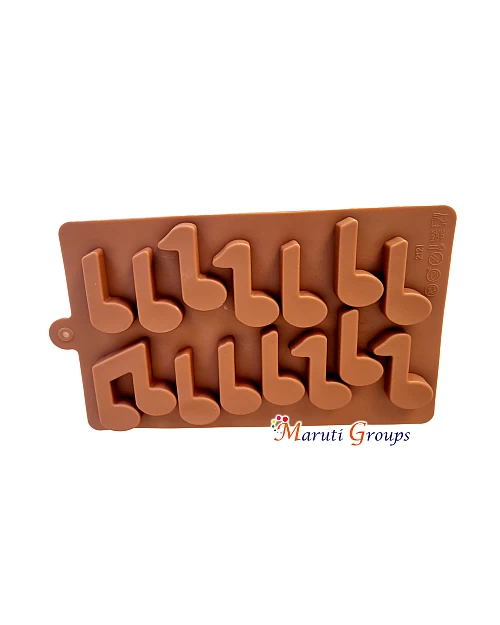 Music Notes Silicone Mould - Size 19.5 x 12 x 1.5 cm
