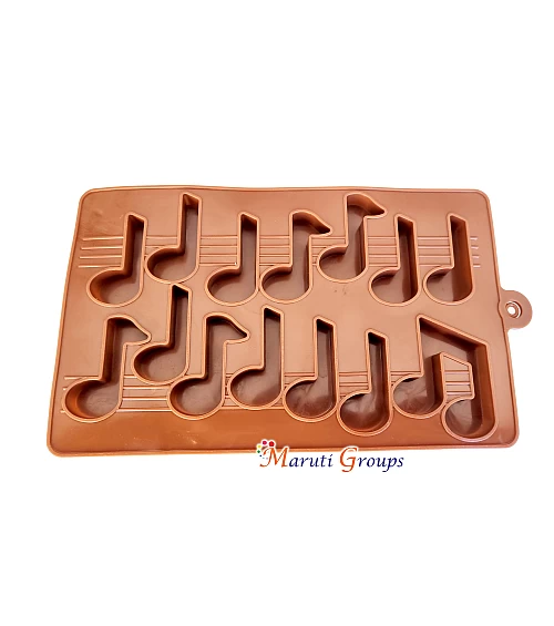 Music Notes Silicone Mould - Size 19.5 x 12 x 1.5 cm