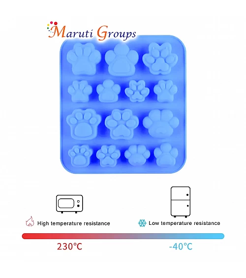 Dog Paw Silicone Molds - Cavities Silicone Non-Stick Cat Paw Treat Cake Candy Soap Jelly Fondant