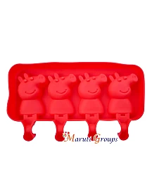 4 Cavity Peppa Pig Ice-Cream Mould with Sticks