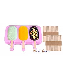 3 Cavity Ice-Cream Mould with Lid and Sticks