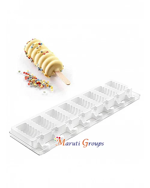 8 Cavity Ice-Cream Mould with Sticks - Popsicle Mold