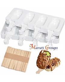 4 Cavity Ice-Cream Mould with Sticks / Popsicle - Big Magnum