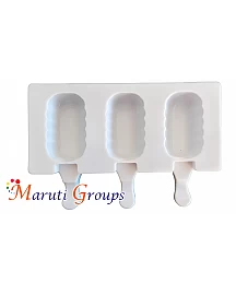3 Cavity Ice-Cream Mould with Sticks / Popsicle