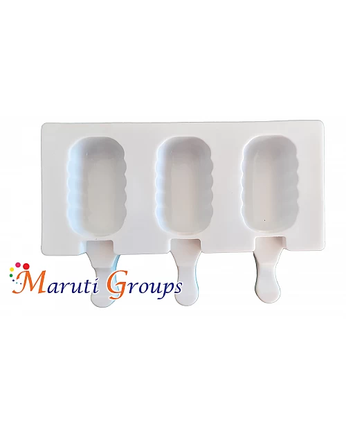 3 Cavity Ice-Cream Mould with Sticks / Popsicle