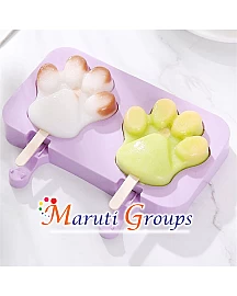 2 Cavity Dog Paw Ice-Cream mould with sticks / Popsicle 