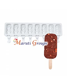 8 Cavity Geometric Ice-Cream Mould with Sticks / Popsicle