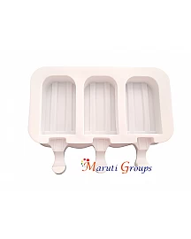 3 Cavity Ice-Cream Mould with Sticks / Popsicle - Old Fashion Style