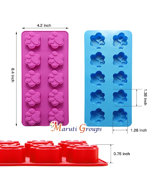 Puppy Dog Paw Chocolate Moulds – 10 Cavity