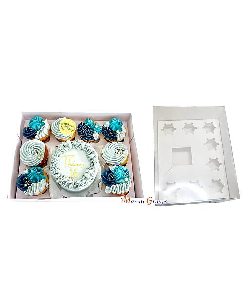 Bento Cake Box - 1 Cake and 8 Cupcakes