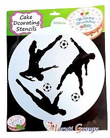 Soccer Players Silhouette / Football Cake stencils for cake decorating