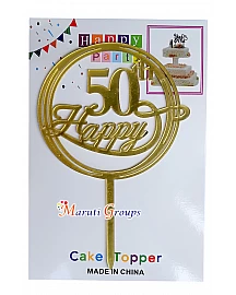 Happy 50th Cake Topper For Cake Decorating
