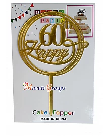 Happy 60th Cake Topper For Cake Decorating