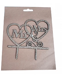 Mr & Mrs Cake Topper for cake decorating  - Bronze 