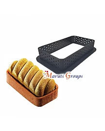 Rectangle Tart Ring, Heat-Resistant Perforated Cake Mousse Ring for cake decorating
