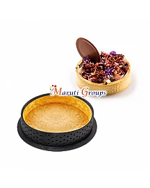 Circle Tart Ring, Heat-Resistant Perforated Cake Mousse Ring for cake decorating