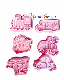Transport / Vehicle Train Bus Bike Ship Car Helicopter Cookie cutter set