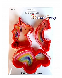 Unicorn , Rainbow & Heart Cookie cutter set