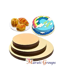 6pc Cake Board - 30cm - Round Gold 