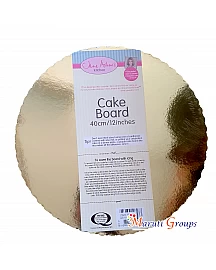 6pc Cake Board -  40cm / 12" - Round Gold Thickness 