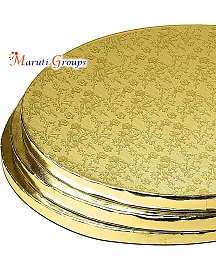 1pc Cake Board - 30cm / 12" - Round Gold Thickness 12mm