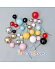 Faux Balls Cake Topper Set For Cake Decorating - Black - 20pc (QTY 10 PKT)