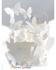 10pcs White Butterfly Cake Topper for Cakes and Cupcakes – Subtle Shine