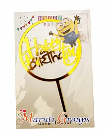 Happy Birthday  Minions Cake Topper  For Cake Decorating