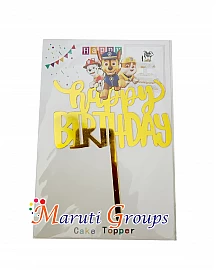 Happy Birthday Paw Patrol Cake Topper  For Cake Decorating