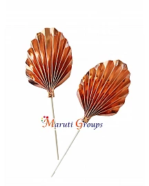 2pc Foil Palm Spear Leaf Cake Topper - Rose Gold