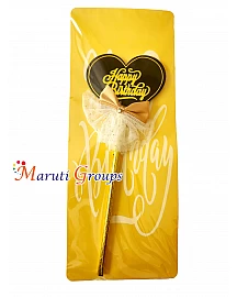 Heart Bow Happy Birthday Cake Topper For Cake Decorating - Black