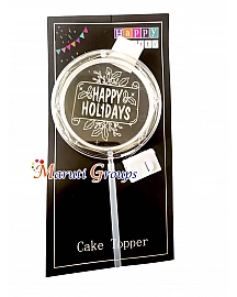 LED Christmas Happy Holidays Cake Topper