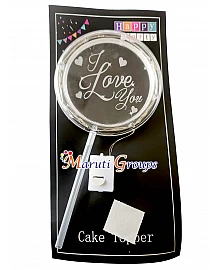LED I Love You Cake Topper