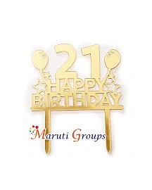 Happy Birthday 21 Cake Topper for cake decorating