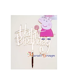 Happy Birthday Peppa Pig Cake Topper for cake decorating