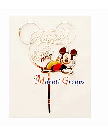 Happy Birthday Mickey Mouse Cake Topper for cake decorating 