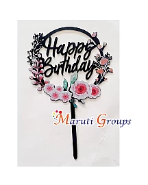 Happy Birthday Flower Cake Topper for cake decorating 