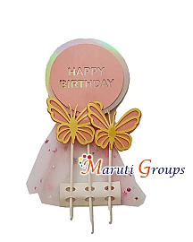 Happy Birthday Butterfly Cake Topper for cake decorating 