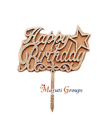 Happy Birthday Rose Gold Cake Topper for cake decorating 