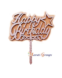 Happy Birthday Pink Cake Topper for cake decorating 