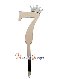 Numbers 7 Cake Topper for cake decorating -Silver Color