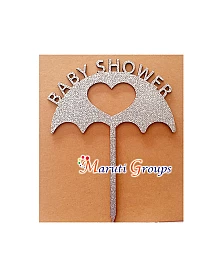 OH Baby Cake Topper for cake decorating - Silver