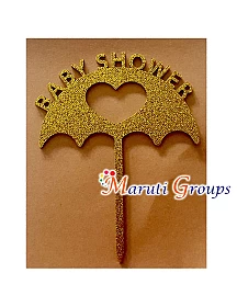 OH Baby Cake Topper for cake decorating - Gold