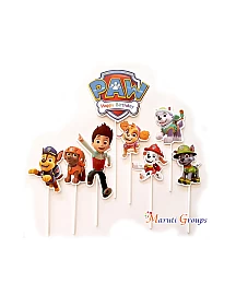Happy Birthday Paw Patrol Cake Topper and Cupcake For Cake Decorating