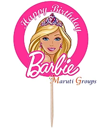 1pc Barbie Cake Topper Cupcake Topper - Board