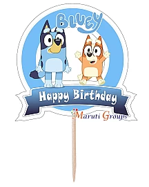 1pc Bluey Cake Topper Cupcake Topper - Board