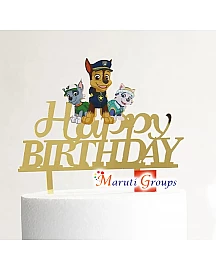 Happy Birthday Paw Patrol Cake Topper for cake decorating
